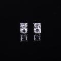 wholesale 14K Gold Four-Prong 15 Carat Moissanite Emerald Cut Earrings 9/10/18K Gold Ear Studs-0-5