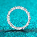 S925 Silver Full Moissanite Women's Ring, Hollow Design, Elegant and Simple-0-1