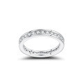wholesale 925 Sterling Silver Plated with White Gold, Fashionable Moissanite Eternity Ring for Women, Fully Set with Moissanite Stones-0-4