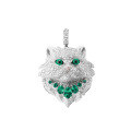 wholesale 925 Silver Gold-Plated Pendant with High-Carbon Diamond, Precious Persian Cat-Themed Minimalist Jewelry, Versatile Necklace for Women-0-0