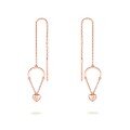 wholesale 18K Gold AU750 Diamond Earring Thread Tassel 9K Rose Gold Moissanite Earrings 14K White Gold Earrings-0-4