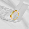 wholesale 14K Gold Plated 925 Silver 22 New Dear Diamond Hollow Out Natural Citrine Energy Ring-0-3