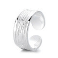 wholesale S925 Sterling Silver Fashion European and American Cross-Border Multi-Line Exaggerated Internet-Famous Openable Geometric Versatile Ring-0-4