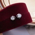 wholesale S925 Sterling Silver Fashion Zircon Forever Stud Earrings, Delicate and Fresh Earrings for Women, Hypoallergenic for Pierced Ears, Student Ear Accessories-0-3
