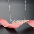 wholesale S925 silver minimalist fashion jewelry Korean and Japanese style elegant and ethereal zircon pendant necklace for women-0-2