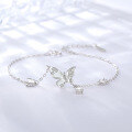 wholesale 925 Sterling Silver Butterfly Mother-of-Pearl Bracelet, Small and Niche Design, Summer Fresh and Elegant Zircon Hand Accessory, New Product for Distribution-0-1