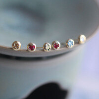 wholesale 9K Gold Korean Wholesale Department Snowflake Heart Star Christmas Tree Element Festival Earrings Girlfriend Gift-A heart