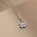 wholesale 999 Silver NaLan Fresh Sweet Ins Style Design Ice Ice Clover Four-Leaf Clover Pendant Y01595-0-2