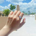 S925 Sterling Silver Fashion Ins Lightweight Luxury Flash Zircon Ring Small Batch Design-0-0