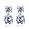 wholesale S925 Sterling Silver New Drop European and American Stud Earrings Simulated Diamond Earrings Ins Cross-Border Style-0-5
