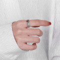 wholesale S925 Sterling Silver Retro Antique Swastika Symbol Ancient Chinese Style Creative Twist Openwork Adjustable Ring-0-3
