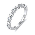 wholesale 18K gold-plated S925 sterling silver 30mm moissanite eternity ring, ins-style moissanite women's ring-0-4