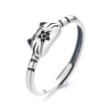 wholesale S925 Sterling Silver Birth Year Cute and Playful Little Tiger Minimalist Trendy Fashion Adjustable Ring-0-4