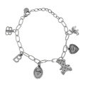 wholesale Pure Silver 001 Personality Auspicious Elephant Design Jewelry Ins Sweet and Cool Smiling Bear Tag Bracelet for Women Trendy Wholesale-0-5