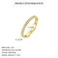 wholesale S925 Sterling Silver Classic Cross-border Thin Band Zirconia Star Ring For Women, Ins Luxury Advanced Feel-0-7