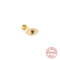 wholesale S925 Sterling Silver Single Evil Eye Stud Earring with Diamond Accents, Cross-Border Hot Seller, Personalized Demon's Eye Cartilage Piercing-0-8