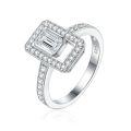 wholesale 925 Silver Cross-Border Hit Square Zircon Ring for Women, High-End European and American Fashion New Style, Personalized Ins Trendy Women's Ring-0-0