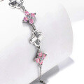 wholesale 925 Silver Summer Hot Selling High Version Four-Leaf Clover Bracelet with Zirconia for a Premium and Fashionable Commuter Look-0-1
