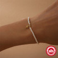 wholesale S925 Sterling Silver Designer Love Bow Pearl Layered Bracelet and Choker Set, Hot-Selling European and American Jewelry-0-2