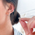 wholesale S925 Sterling Silver Simple Hoop Earrings for Women, Korean Fashion, Trendy, Light Luxury, Versatile Ear Clasp Earrings-0-2