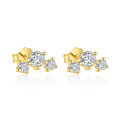 wholesale S925 Sterling Silver Geometric Square Luxury Sparkling Zircon Earrings For Women,。-0-6
