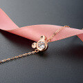 wholesale S925 Silver Rhinestone Mickey Mouse-shaped Elegant Bracelet for Women, Korean Style-0-2