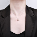 Sterling Silver European and American Cross-border Natural Freshwater Pearl Necklace for Women-0-1