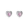 wholesale S925 Sterling Silver Full Diamond Heart Stud Earrings Sparkling Elegant Ins Style Sweet Niche Ear Jewelry M03639-0-4