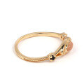 wholesale S925 Gold-Plated Silver Light Luxury Jewelry Orange Moonstone/Smoky Quartz Women's Ring Factory Wholesale-0-2
