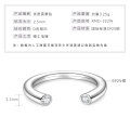 18K Gold Plated 925 Silver Dual-Head Moissanite Open Ring for Women-0-4