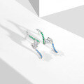 wholesale S925 Sterling Silver Fashion Earrings with Colorful Zircon Inlay and Line Design, Luxurious and High-End Autumn/Winter Earrings for Wholesale-0-1