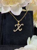 S925 Silver 18k Gold-Plated Moissanite Alphabet Pendant Necklace, DIY Gift-0-27