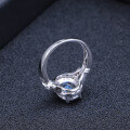 wholesale S925 Sterling Silver Light Luxury High-End Personalized Colored Gemstone Ring,。-0-3