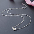 wholesale S925 Silver Plated European and American Fashion Trendsetters Pearl Necklace for Women Cross-Border New Arrivals Accessories Simple Shell Pearl Collarbone Chain Wholesale-0-3
