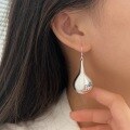 wholesale S925 Sterling Silver Exaggerated Teardrop Drop Earhooks for Women, Small and Luxurious, Fashionable Heavy Work, High-End Feel-0-3