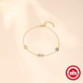 wholesale S925 Sterling Silver Love Infinity Loop Inlaid Diamond Bracelet, a classic and versatile。-0-3