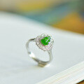 wholesale 925 Silver New Chinese Palace Style Jade Openable Women's Ring with Gourd Fu Lu Openwork Inlay and Hetian Jasper-0-5