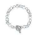 wholesale S925 Sterling Silver Hip-Hop Trendy Cool Fashion Hand Jewelry with Unique Creative Panther Head Design OT Buckle Bracelet-0-4