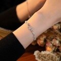 wholesale 925 Sterling Silver Sweetheart Bow Bracelet for Women, Fashionable and Luxurious Niche Design, Exquisite and High-End Hand Accessory-0-2