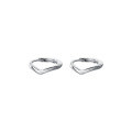 wholesale S925 Sterling Silver Korean Style Minimalist Elegant V-Shaped Ear Clasp for Women, Petite Hoop Earrings, Sweet Earrings G7103-0-4