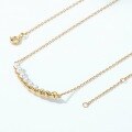 wholesale S925 sterling silver gold-plated minimalist pearl necklace for women, versatile and elegant, wholesale from manufacturer-0-3