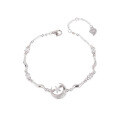 wholesale 925 Sterling Silver Star Moon Bracelet for Women, Light Luxury Niche Design Forest Style Jewelry Gift for Girlfriend on-0-4