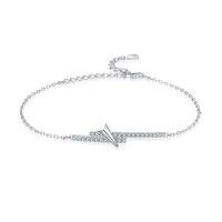 wholesale 925 Silver Bracelet for Women, Minimalist Designer Dainty Chain, Small Luxury Brand Style-Platinum 925 silver