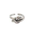 wholesale S925 Sterling Silver Korean Version 2187 Thai Silver Knot Ring Ins Vintage Distressed Rope Knot Ring for Women-0-5