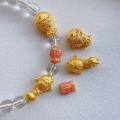 wholesale S925 ancient silver gold-plated fittings, enameled koi fish spacer beads, "Year After Year Abundance" DIY crystal bracelet accessories-0-0