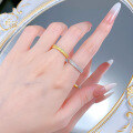 wholesale S925 Silver Vintage Brushed Woven Band Ring for Women, Same as Xiaohongshu Style, Minimalist and Everyday-0-3