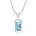 S925 Sterling Silver Zircon Necklace, Minimalist and Luxurious Pendant-0-12