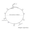 wholesale S925 Sterling Silver Zircon Star Bracelet, Fashionable, Sweet, Minimalist, Niche Design, Daily Accessory, Christmas Accessory-0-3