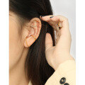 wholesale S925 sterling silver Korean version ins minimalist Möbius twist ear clip earrings for women-0-3