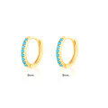 wholesale 925 Sterling Silver Light Luxury Circle Earrings With Colorful Zircon, Cross-border Hot-selling Minimalist Earrings For Women And Men-0-20